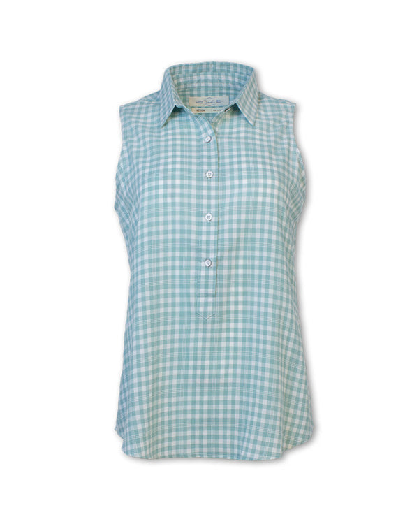 Women's Sleeveless Gingham Shirt