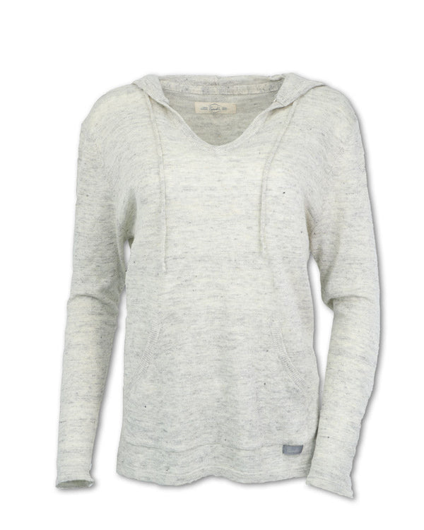 Heathered Flax Blend Knit Pullover