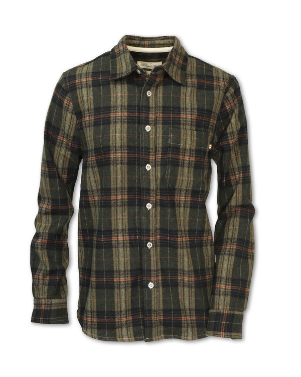 Heavyweight Wool Blend Plaid Flannel