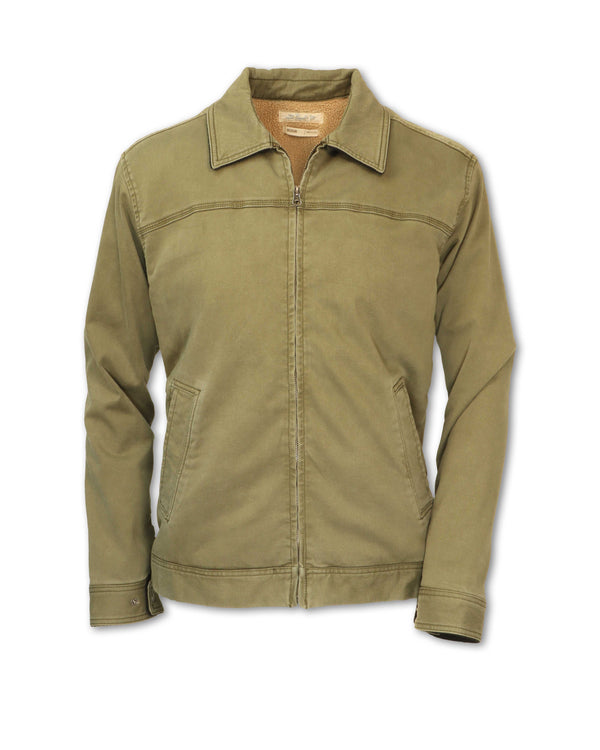 Stretch Canvas Sherpa-Lined Gasoline Jacket