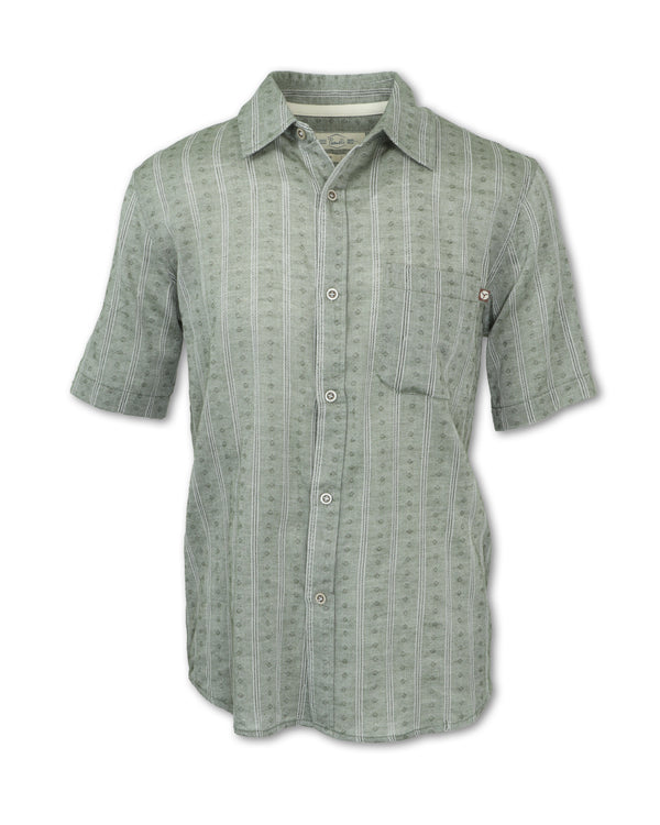 Short Sleeved Jacquard Stripe Shirt