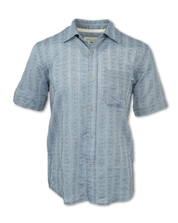 Short Sleeved Jacquard Stripe Shirt