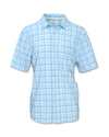 Men’s buttery soft 4-way stretch quick-dry shirt in blue plaid color with a classic men's sportswear fit.