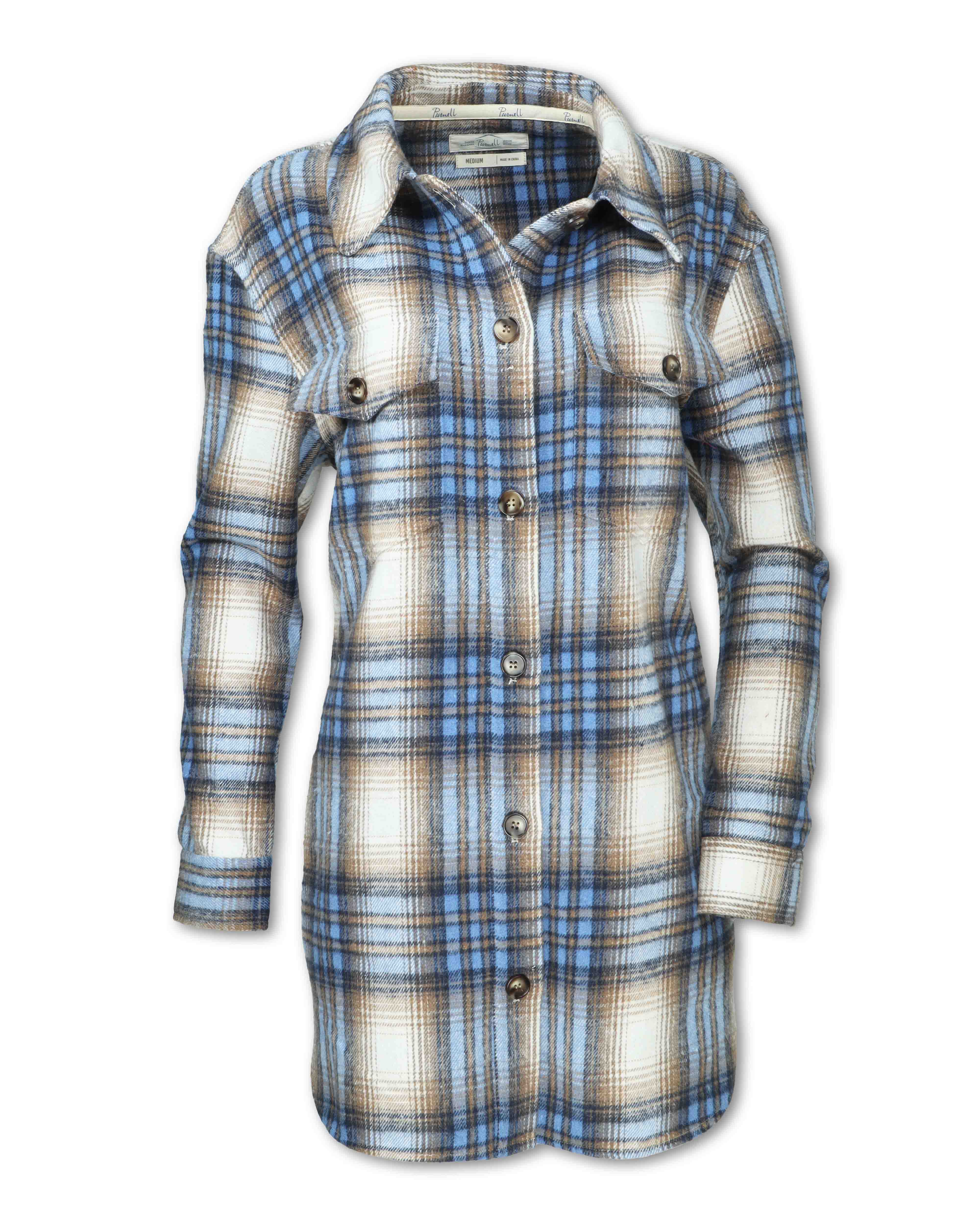 Blue Plaid Shirt Jacket – Purnell