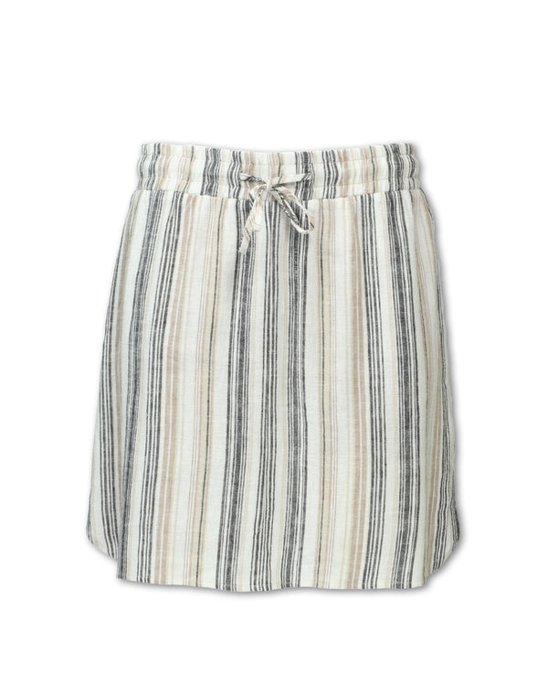 Flax Blend Striped Skort