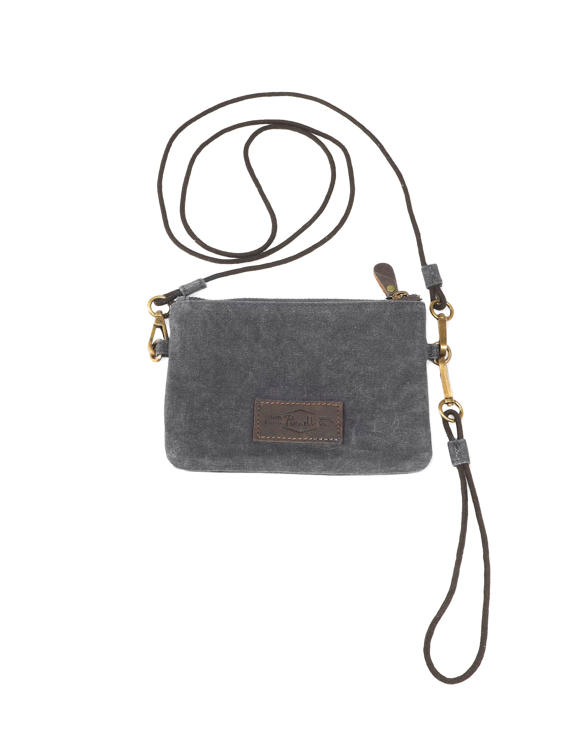 Waxed Canvas Crossbody Clutch | 3-in-1 Wristlet & Wallet | Purnell