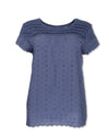 Women's Short Sleeved Eyelet Tee