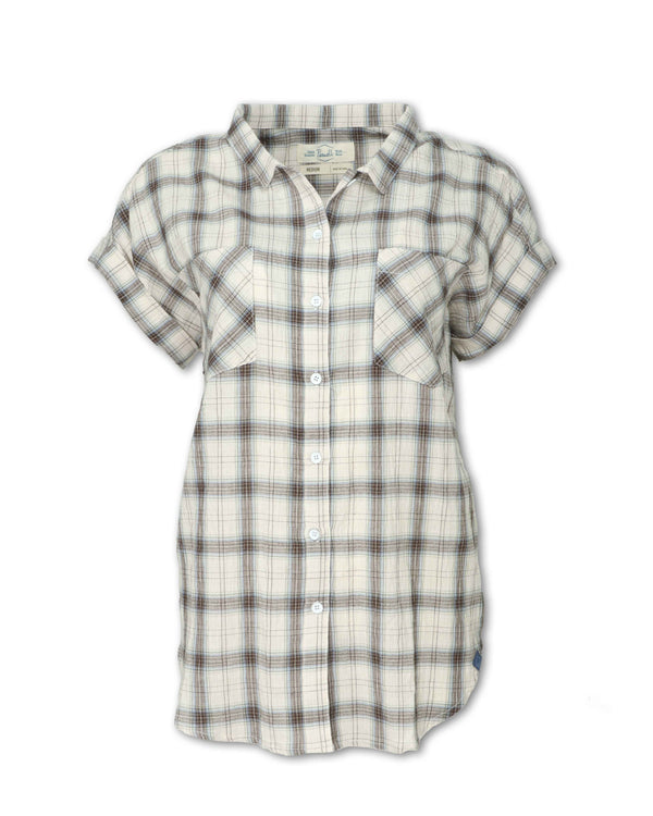 Women's Drop Shoulder Plaid Shirt
