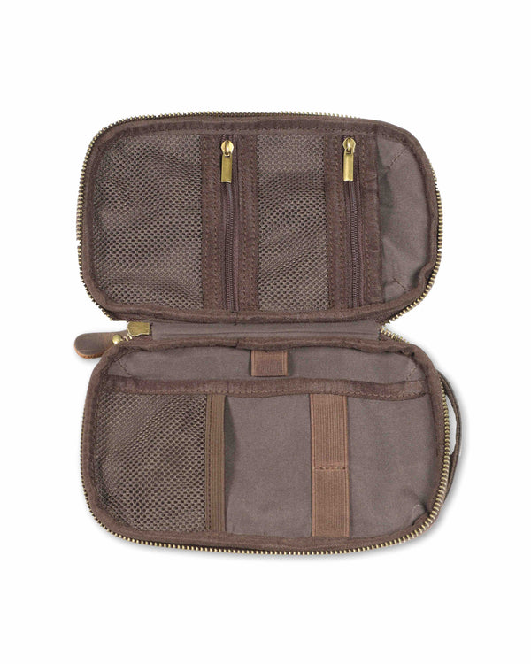 Waxed Canvas Electronic Accessories Organizer