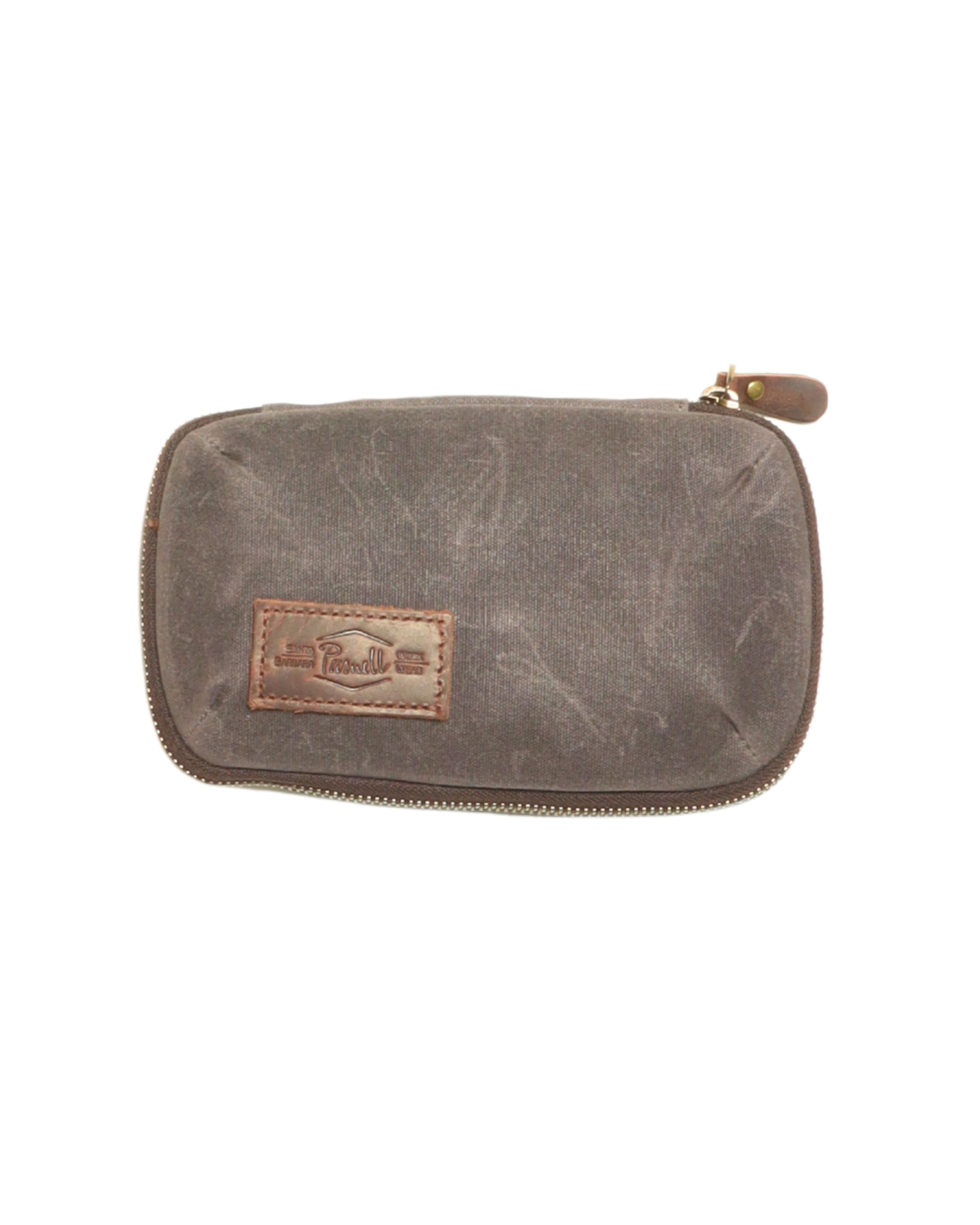 Waxed Canvas Tech Organizer | Affordable Travel Cable Pouch – Purnell