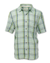 Men's Short Sleeve Linen Blend Plaid Shirt