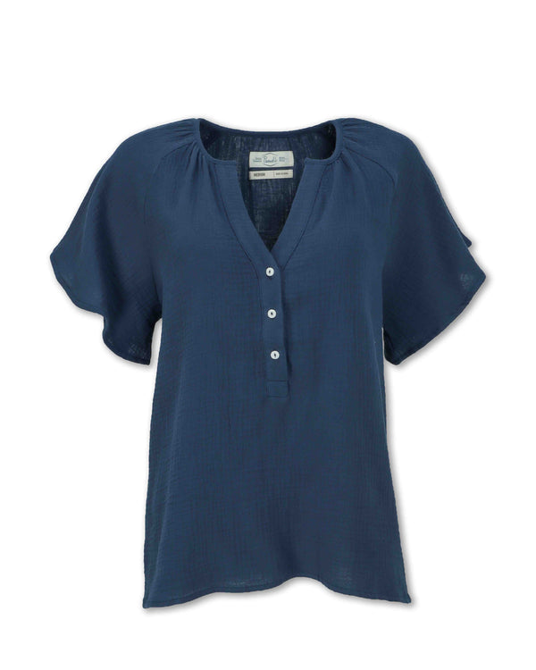 GAUZE RAGLAN SLEEVE SHIRT