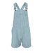 STRIPED DENIM OVERALL SHORTS