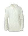 MERINO WOOL BLEND CABLE KNIT COWLNECK SWEATER
