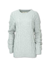 MERINO WOOL BLEND CABLE KNIT SWEATER