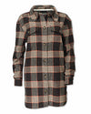 Women's Wool Blend Plaid Shirt Jacket