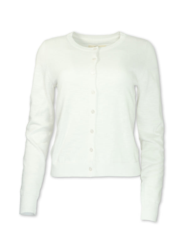 Women's Crew Neck Button Cardigan