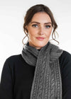 NZ Brushtail Possum Cable Knit Keyhole Scarf