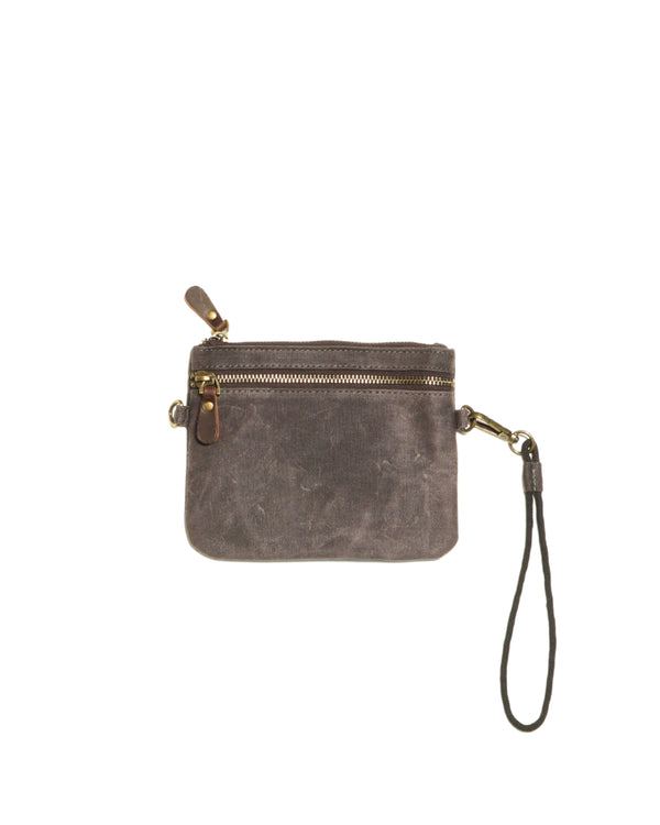 Waxed Canvas Crossbody/Wristlet