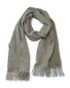 NZ Brushtail Possum & Merino Fringe Scarf Natural