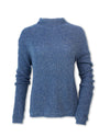 Wool Blend Mock Turtleneck Tunic Sweater