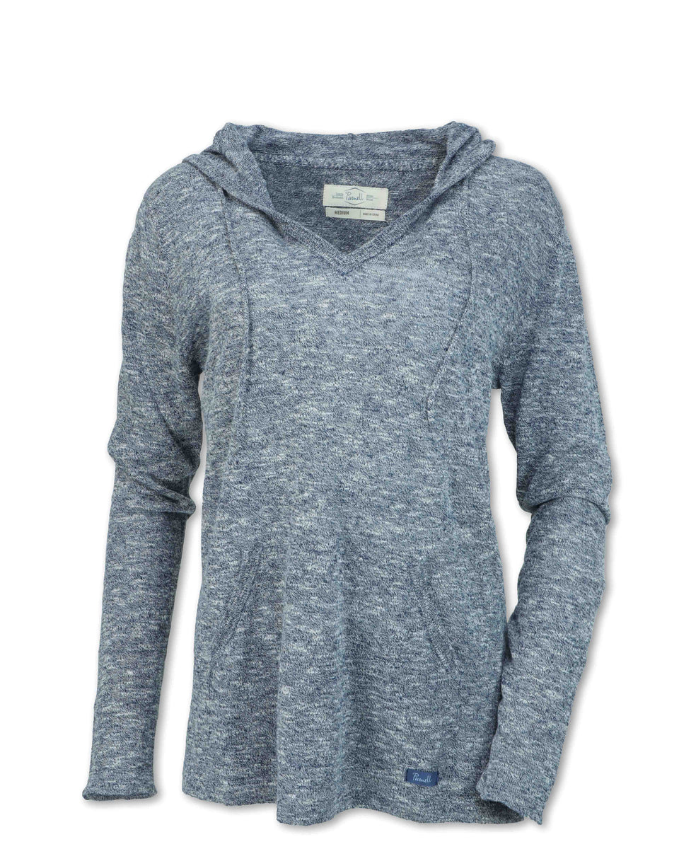 HEATHERED FLAX BLEND KNIT PULLOVER Purnell