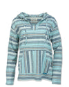 STRIPED FLAX BLEND PULLOVER