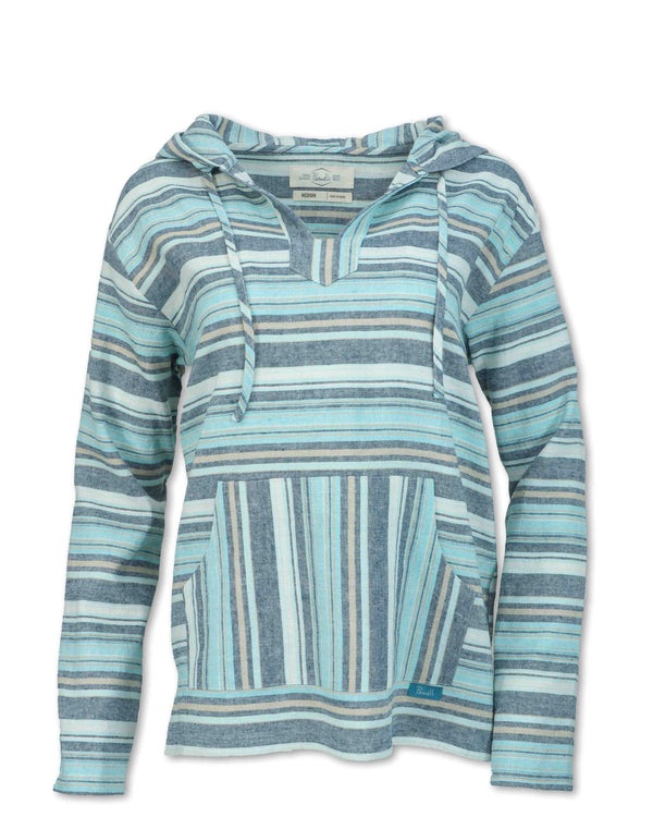 Striped Flax Blend Pullover