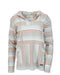STRIPED FLAX BLEND PULLOVER