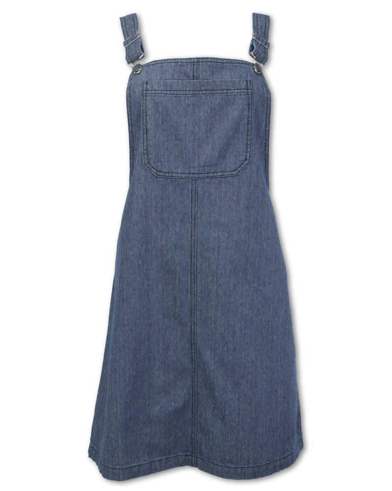 Pinstripe Denim Overall Dress Purnell